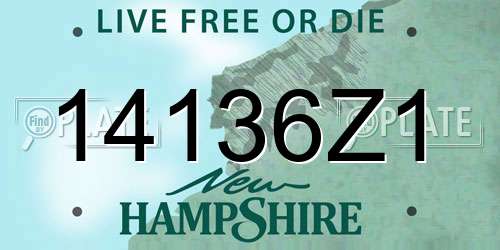 14136Z1 New Hampshire License Plate