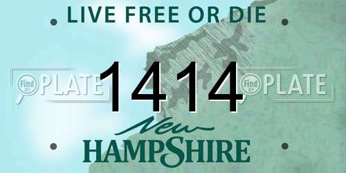 1414 New Hampshire License Plate