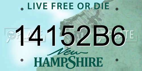 14152B6 New Hampshire License Plate