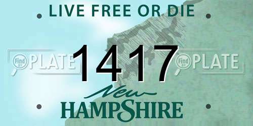 1417 New Hampshire License Plate
