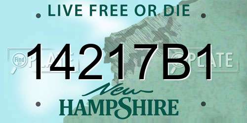 14217B1 New Hampshire License Plate