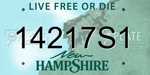 14217S1 New Hampshire License Plate