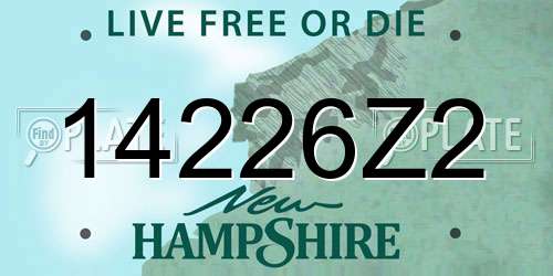 14226Z2 New Hampshire License Plate