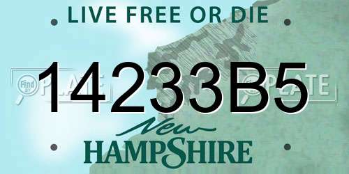 14233B5 New Hampshire License Plate