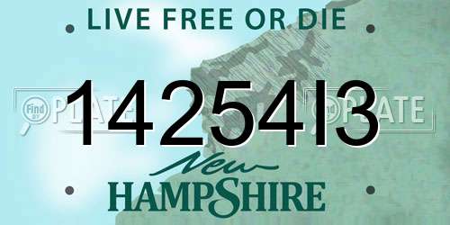 14254I3 New Hampshire License Plate