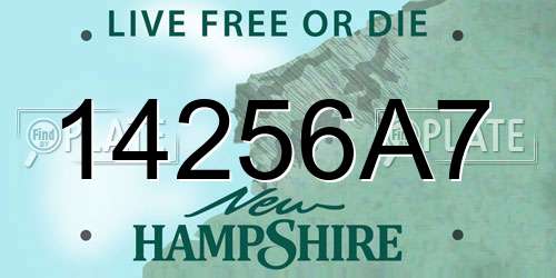 14256A7 New Hampshire License Plate