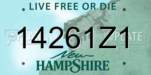 14261Z1 New Hampshire License Plate