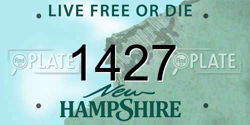 1427 New Hampshire License Plate