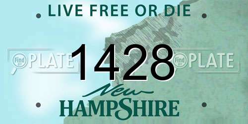 1428 New Hampshire License Plate