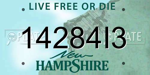 14284I3 New Hampshire License Plate