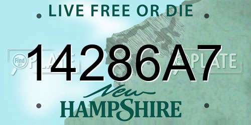 14286A7 New Hampshire License Plate