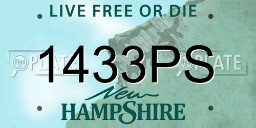 1433PS New Hampshire License Plate