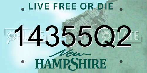 14355Q2 New Hampshire License Plate