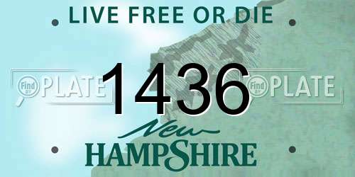 1436 New Hampshire License Plate