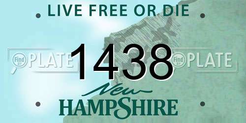 1438 New Hampshire License Plate
