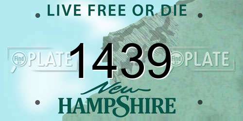 1439 New Hampshire License Plate