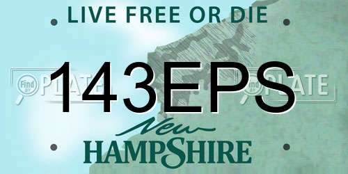 143EPS New Hampshire License Plate