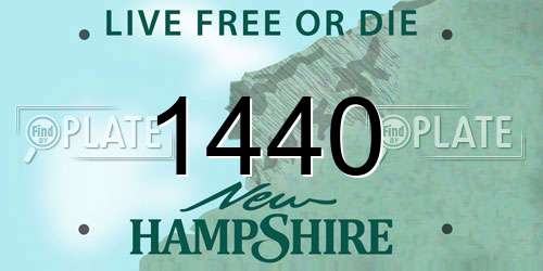 1440 New Hampshire License Plate