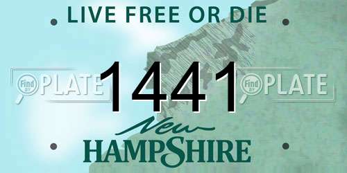 1441 New Hampshire License Plate