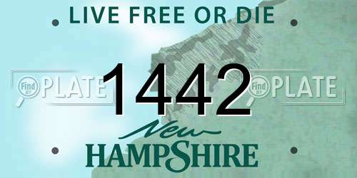 1442 New Hampshire License Plate