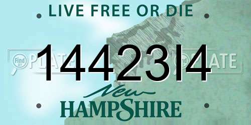 14423I4 New Hampshire License Plate