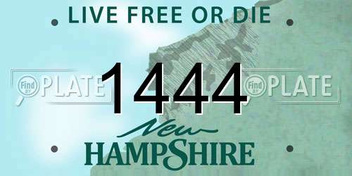 1444 New Hampshire License Plate