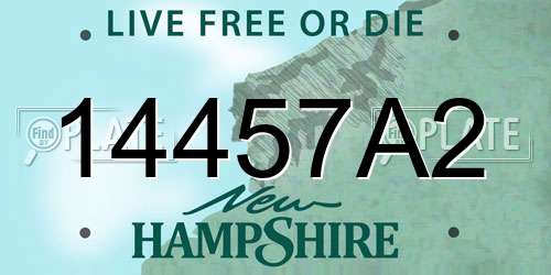 14457A2 New Hampshire License Plate