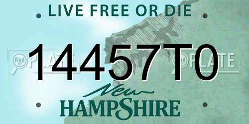 14457T0 New Hampshire License Plate