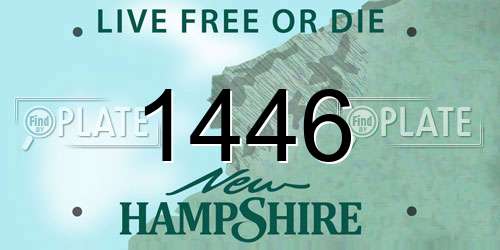 1446 New Hampshire License Plate