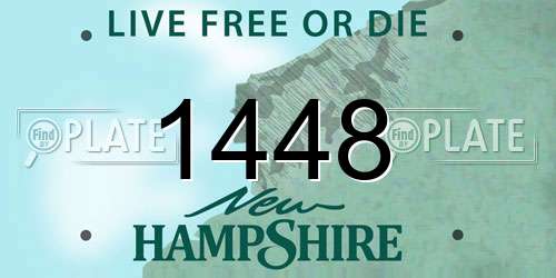1448 New Hampshire License Plate