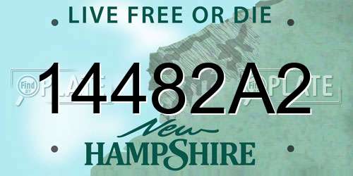 14482A2 New Hampshire License Plate