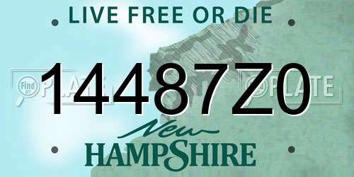 14487Z0 New Hampshire License Plate
