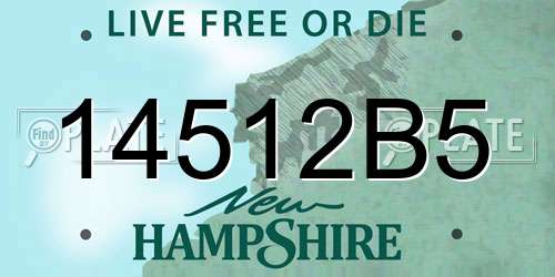 14512B5 New Hampshire License Plate
