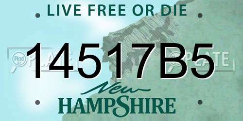 14517B5 New Hampshire License Plate