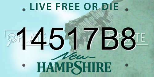 14517B8 New Hampshire License Plate