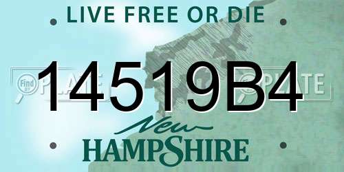 14519B4 New Hampshire License Plate