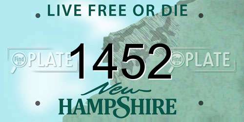 1452 New Hampshire License Plate