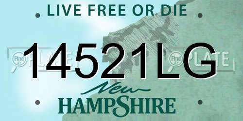 14521LG New Hampshire License Plate