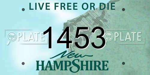 1453 New Hampshire License Plate