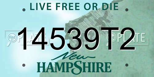 14539T2 New Hampshire License Plate