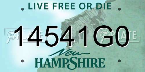 14541G0 New Hampshire License Plate