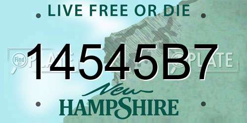 14545B7 New Hampshire License Plate