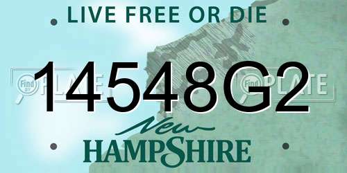 14548G2 New Hampshire License Plate