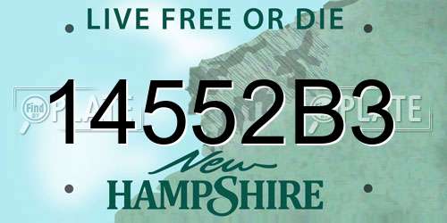 14552B3 New Hampshire License Plate