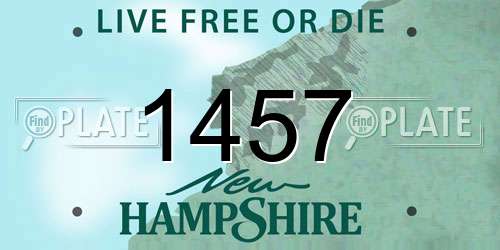 1457 New Hampshire License Plate