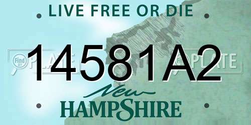 14581A2 New Hampshire License Plate