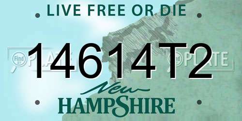14614T2 New Hampshire License Plate