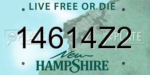 14614Z2 New Hampshire License Plate