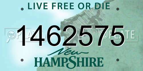 1462575 New Hampshire License Plate