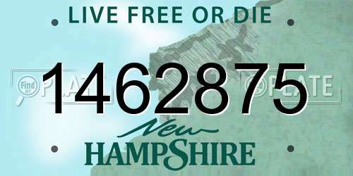 1462875 New Hampshire License Plate
